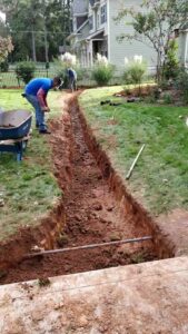 front yard dry creek bed landscaping