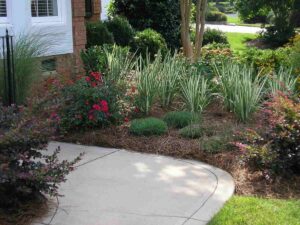 concrete garden pathways installation in charlotte