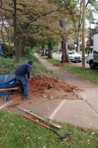 Charlotte, NC's Landscaping Design Installation underway